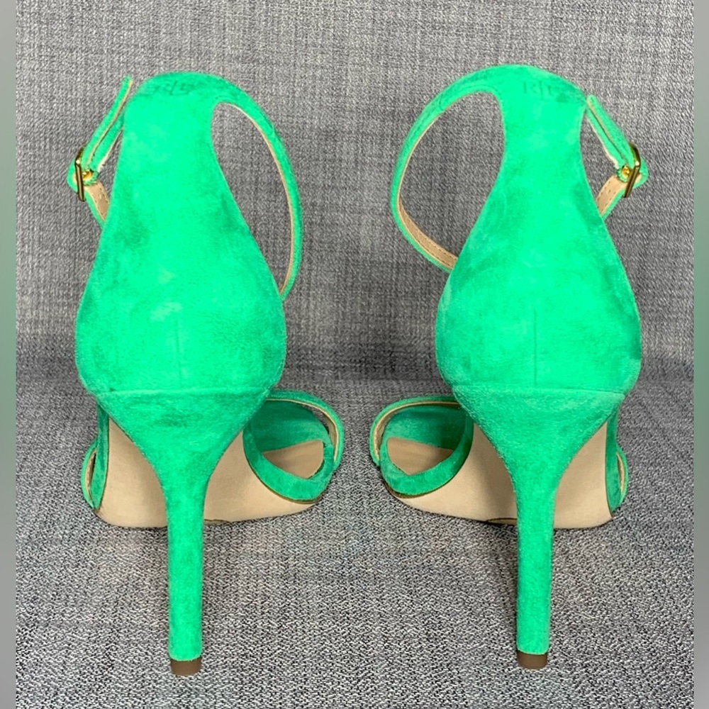 Lauren Ralph Lauren Women's Allie Ankle-Strap Suede Dress Sandal Green Topaz - Picture 5 of 7